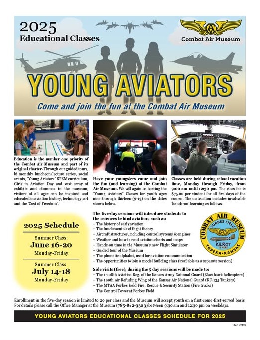 Poster for the 2025 Young Aviators classes
